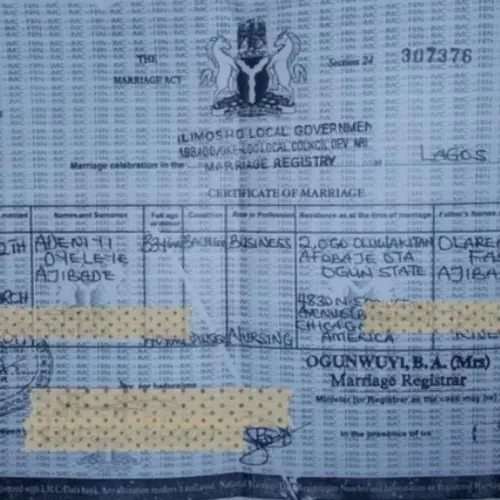 How A Marriage Certificate Look Like in Nigeria